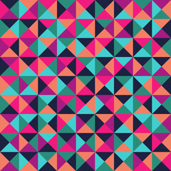 Obraz premium Abstract seamless pattern of colored geometrical, Modern stylish of repeating geometric mosaic, Simple graphic design for background