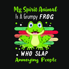 My spirit animal is a Grumpy frog