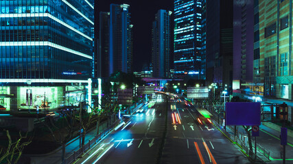 Fototapeta na wymiar Lujiazui in Shanghai business centre at night