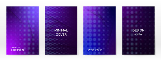 Minimal Poster. Pastel Soft. Blue Gradient Set.