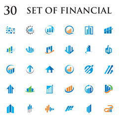 set of chart vector , set of finance logo