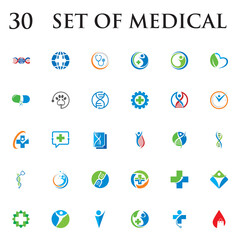 set of medical vector , set of pharmacy logo