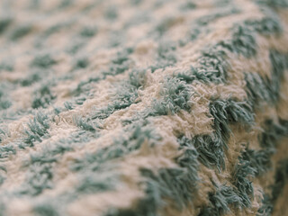 matted fibers of wet washcloth