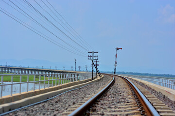 railroad tracks in the morning