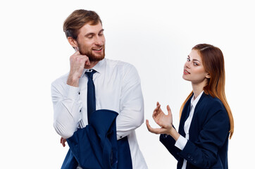 work colleagues communication entrepreneurs office lifestyle light background