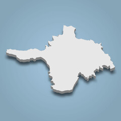 Fototapeta premium 3d isometric map of Hiiumaa is an island in Estonia