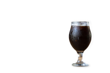 Black beer mug, white background