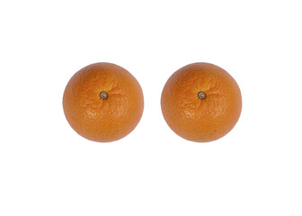 Orange and slice isolated on white background