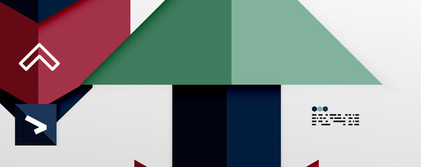Shiny color triangles and geometric shapes vector abstract background