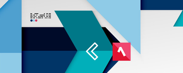 Shiny color triangles and geometric shapes vector abstract background