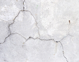 Crack wall texture. Cracked concrete wall covered with cement surface as background. Wall fragment with scratches and cracks