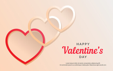 Valentine's day concept background. Vector illustration