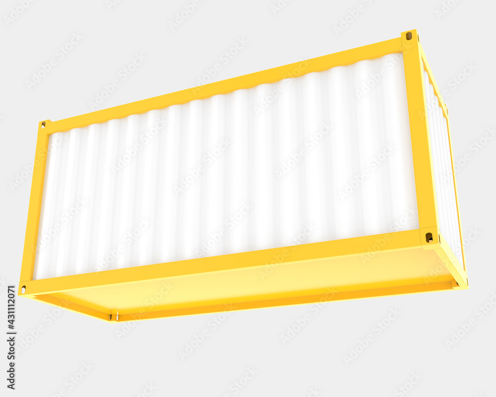 Poster Container isolated on background. 3d rendering - illustration