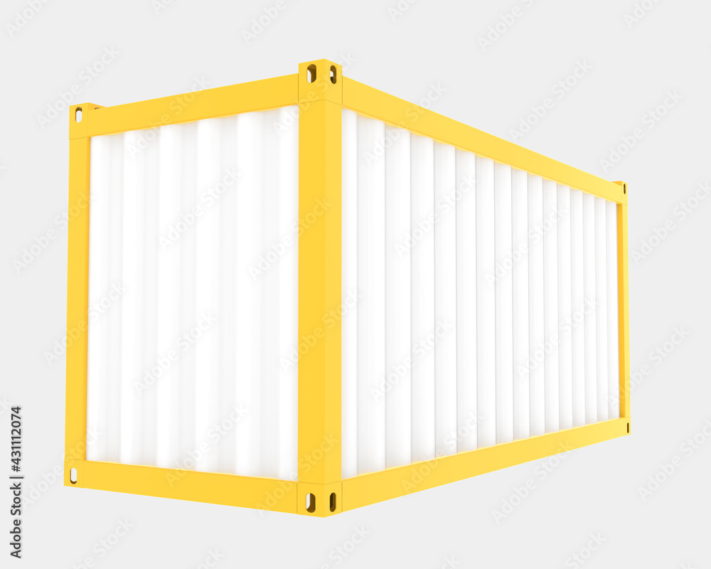Poster Container isolated on background. 3d rendering - illustration
