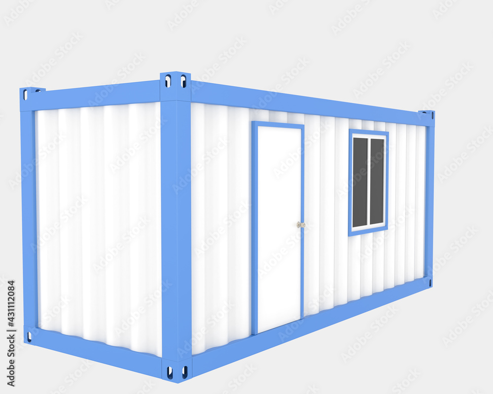 Poster container isolated on background. 3d rendering - illustration
