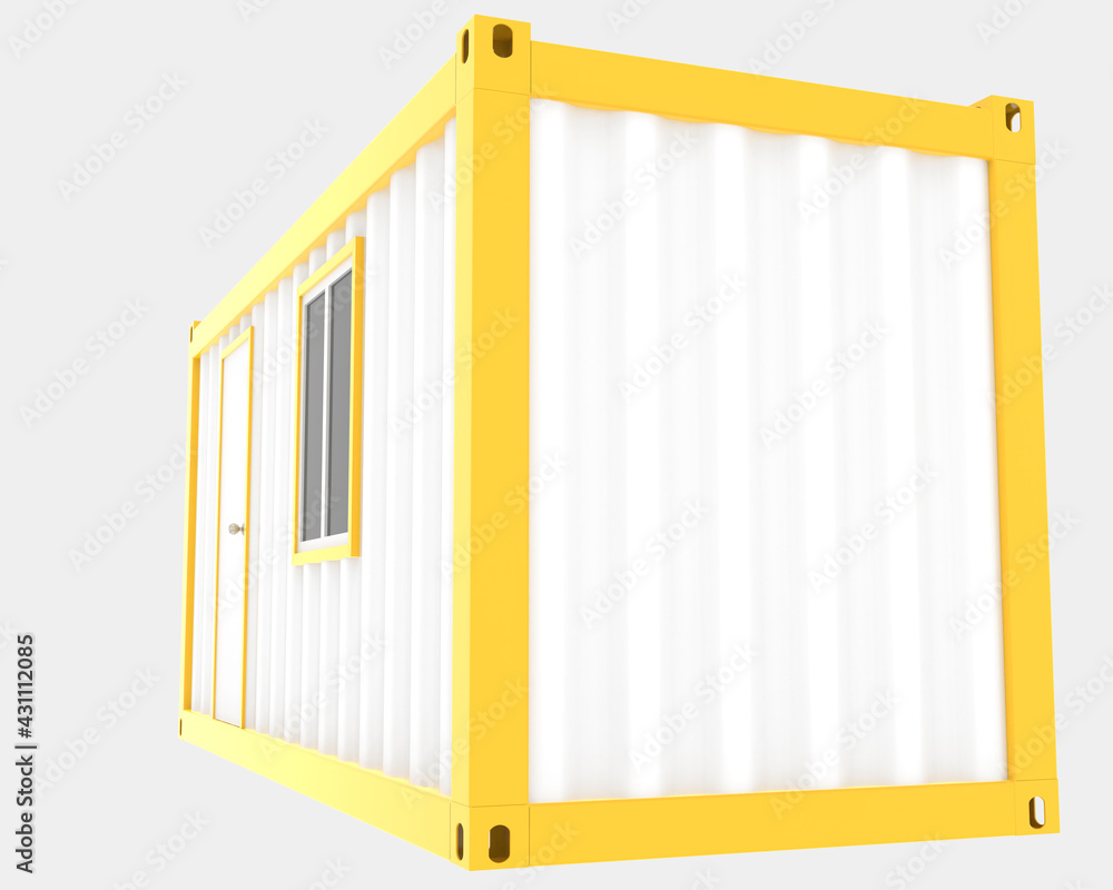 Poster container isolated on background. 3d rendering - illustration