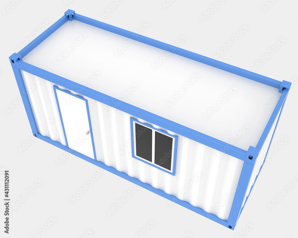 Poster container isolated on background. 3d rendering - illustration