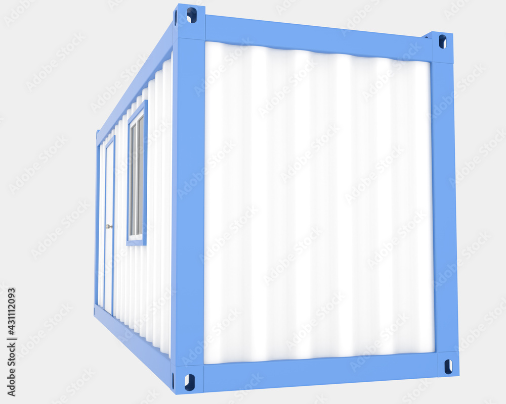 Poster Container isolated on background. 3d rendering - illustration