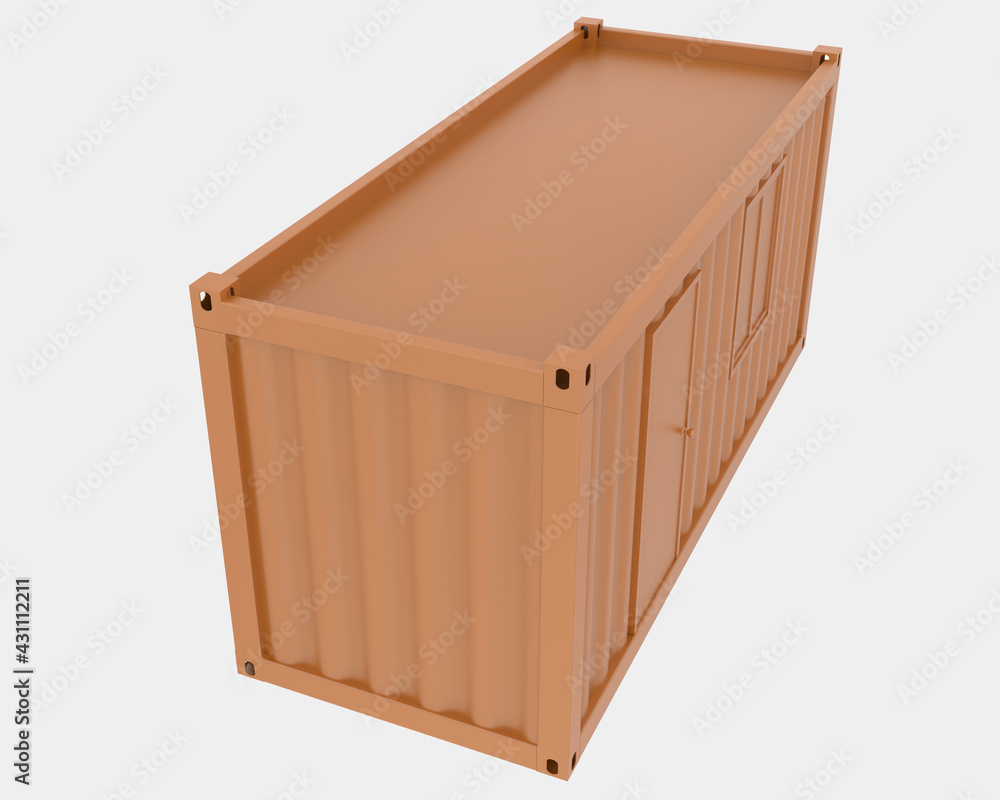 Poster container isolated on background. 3d rendering - illustration
