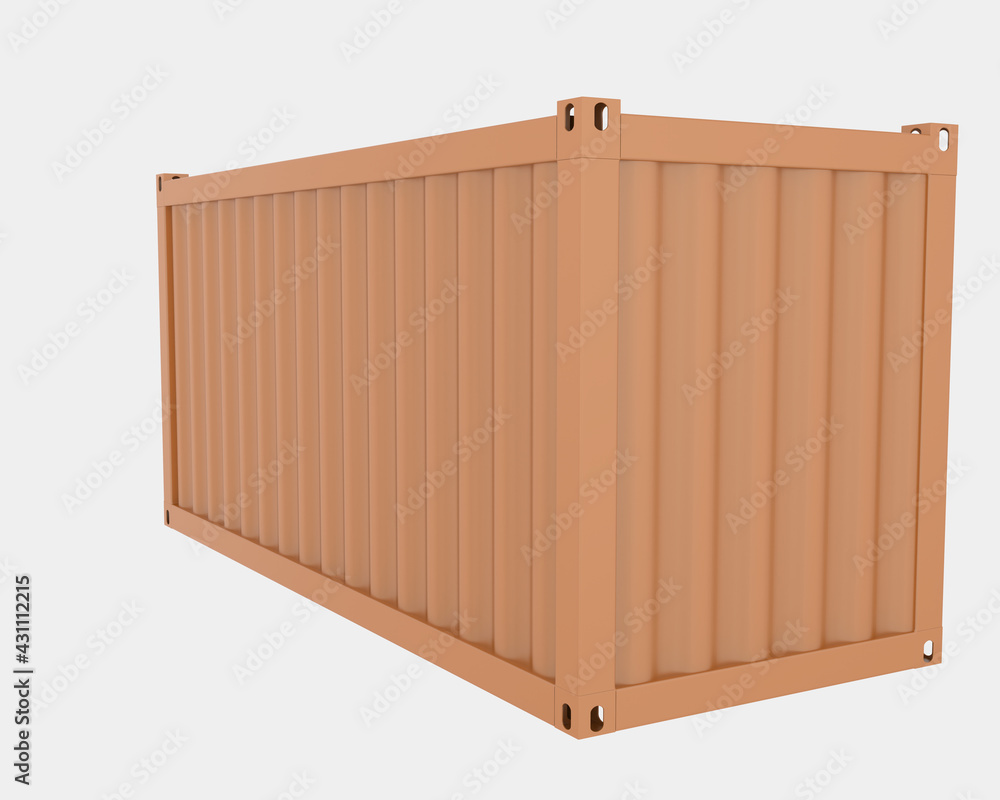 Poster container isolated on background. 3d rendering - illustration