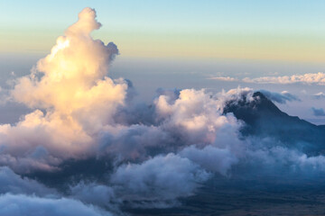 Clouds over Mount Rinjani Indonesia