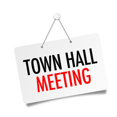 Town hall meeting - obrazy, fototapety, plakaty