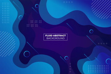 Abstract Dynamic Minimalist Gradient Fluid Blue Background with Geometric Shape