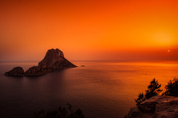 coucher de soleil à es vedra, Ibiza