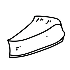 A piece of cheesecake. Cheesecake icon. Vector on a white background.