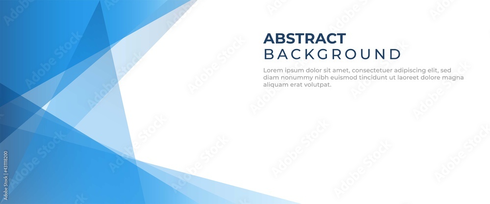 Wall mural modern business banner template design. abstract blue shape color with space for the text. editable 