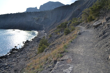 Natural reserve of Crimea. The path of Prince Golitsin. Black Sea