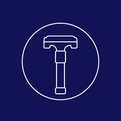 safety razor vector line icon