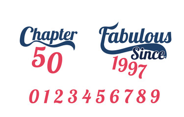 Fabulous Since Birth Year template,  Typography for print or use as poster, card, flyer or T Shirt