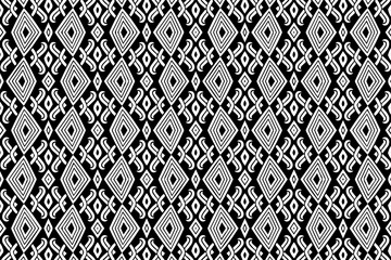 Black white geometric background. Ethnic Islamic, Moroccan, Arabic pattern. Beautiful curly doodling style.Template for wallpaper, stained glass, presentations, textiles.
