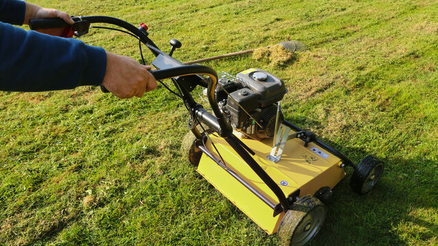 scarifier la pelouse avec une machine thermique