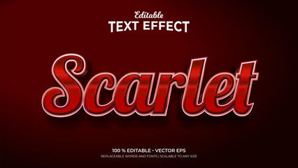 Scarlet 3d Style Editable Text Effects