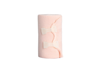 elastic bandage treat muscle sprains and strains reducing the flow of blood particular area isolate on white background clipping path