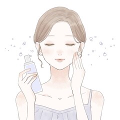 女性　スキンケア　ミスト