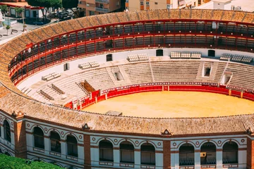Rolgordijnen Malaga, Spain. Plaza de Toros de Ronda - bullring. La Malagueta is the bullring. Close Up © Grigory Bruev