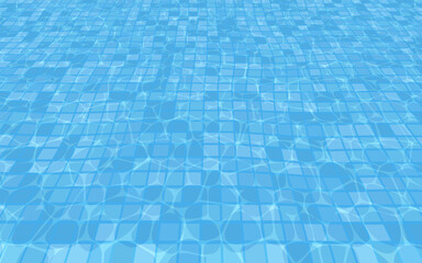 Pool water texture. Perspective view. Blue clear water
