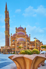 The mosque behind the cacti, Sharm El Sheikh, Egypt