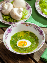 vegetable soup in a bowl
