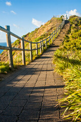 Morning view of Byron Bay Lighthouse, the most eastern mainland of Australia, New South Wales,...