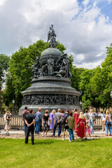Monument to the Millennium of Russia. The authors of the monument project are sculptors Mikhail Mikeshin, Ivan Schroeder and architect Viktor Hartman.