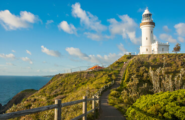 Fototapeta na wymiar Morning view of Byron Bay Lighthouse, the most eastern mainland of Australia, New South Wales, Australia.