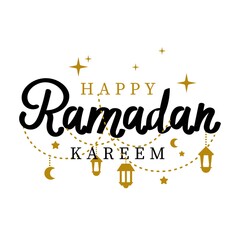 Ramadan Kareem Vector Template. Happy Eid Mubarak Typography and Lettering Handmade with object badge for Islamic Holy Holiday. Muslim tradition Calligraphy, hand writting Concept 15