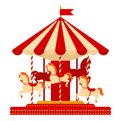 Cartoon vector illustration isolated object amusement park