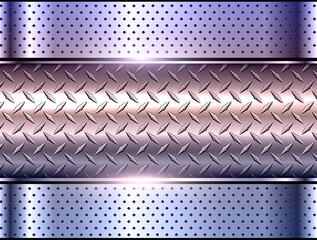 Background silver metallic 3d chrome with diamond plate pattern.