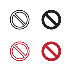 Stop sign symbol icon. Flat design style on white background.