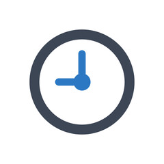 Clock icon vector graphic illustration